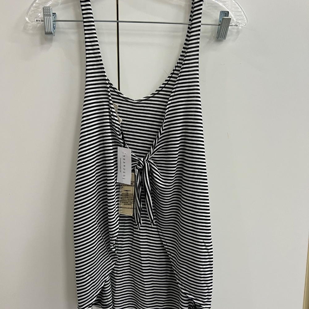 NYTT- Tie Back Tank- Black&White Stripe- Size 0 (XS)- Tags on - Picture 12 of 13